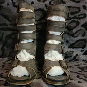 FREEBIRD by Steven distressed strappy sandals